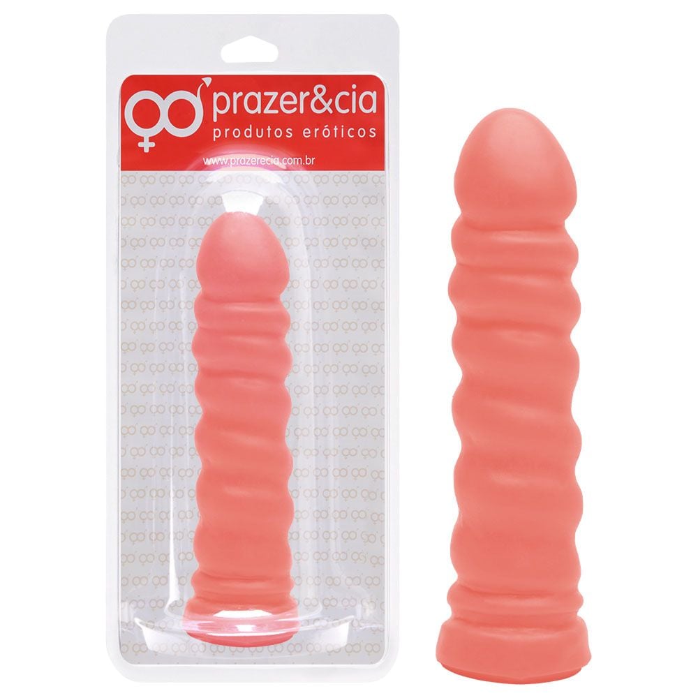 Pênis de Borracha Maciço 17,5 x 3,8cm Prazer & Cia