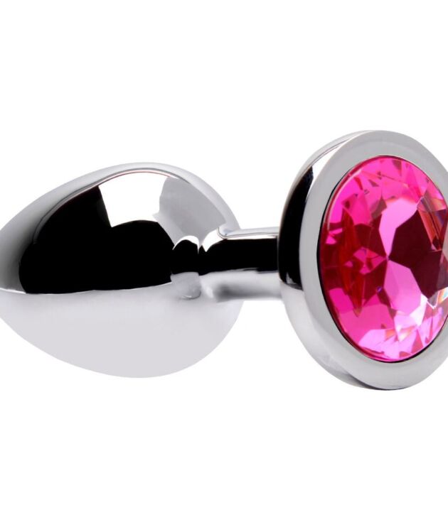 Plug Anal de Metal com Pedra (Tam. G) Sensual Love - Rosa