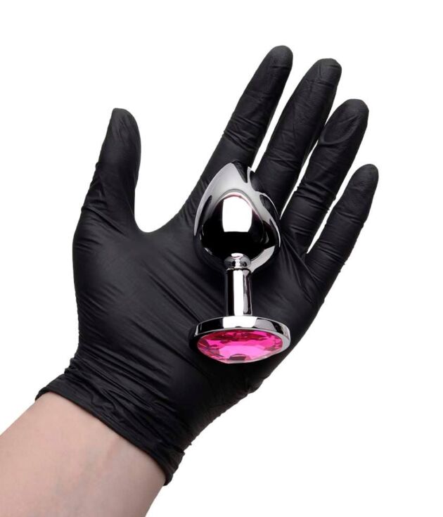 Plug Anal de Metal com Pedra (Tam. G) Sensual Love - Rosa – foto 2