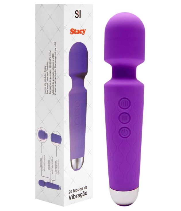 Varinha Mágica Recarregável USB Stacy 20,3 x 4,3cm