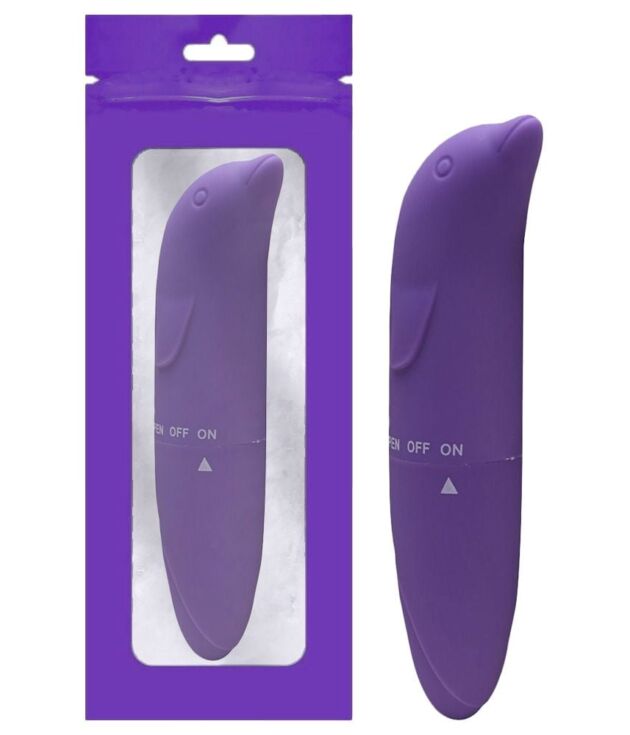 Vibrador Golfinho com Toque Aveludado Sexy Import - Roxo – foto 2