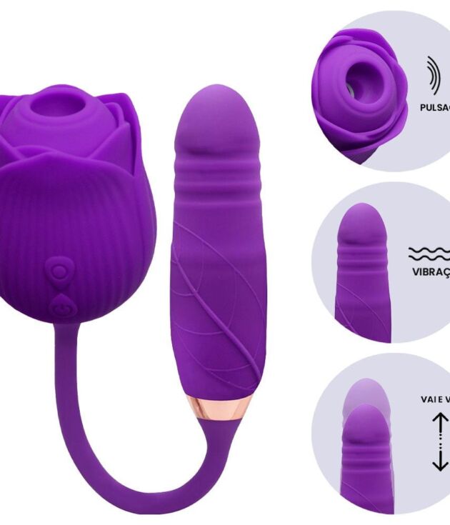 Vibrador Flexível 10 Modos Pulsação Vibração Vipmix - Roxo – foto 2